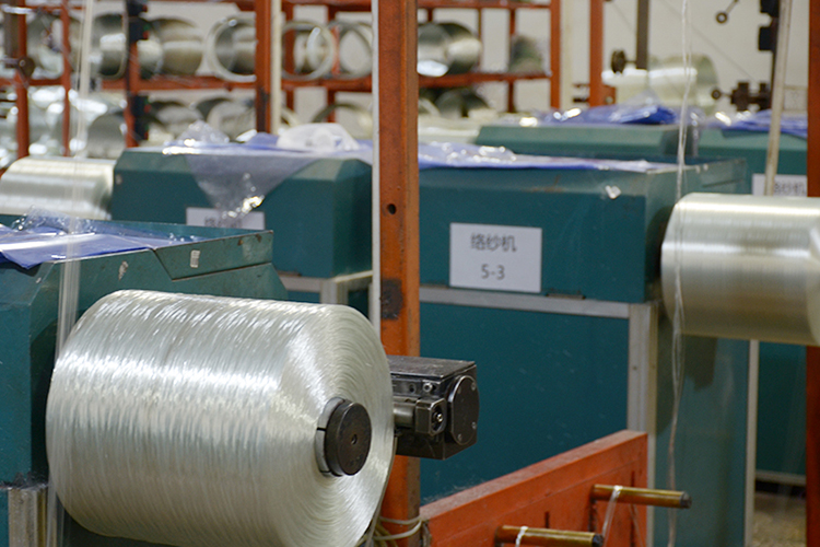 Glass fiber production workshop